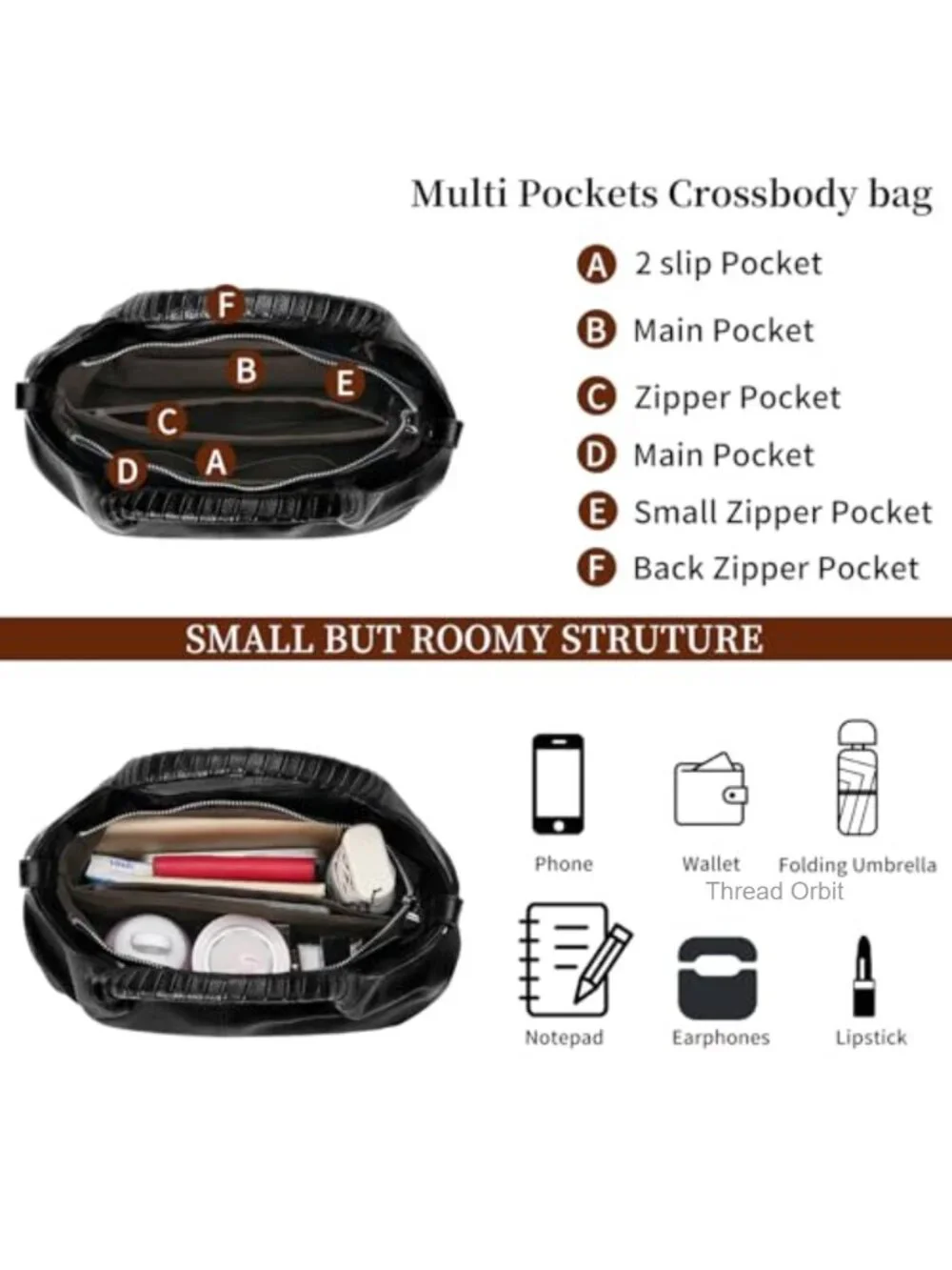 Faux Leather Shoulder Bag with Top Handle Satchel Crossbody Hobo